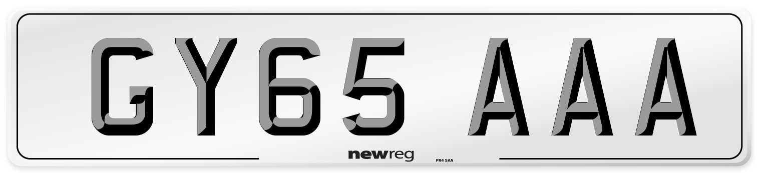 GY65 AAA Number Plate from New Reg